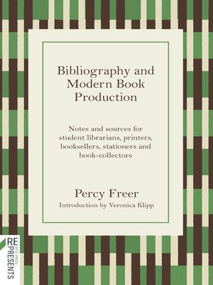 cover image of Bibliography and Modern Book Production